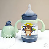 Бебешко шише с дръжки и сладка илюстрация