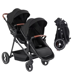 Premium TwinRide S-600 – Бебешка количка за близнаци 2 в 1