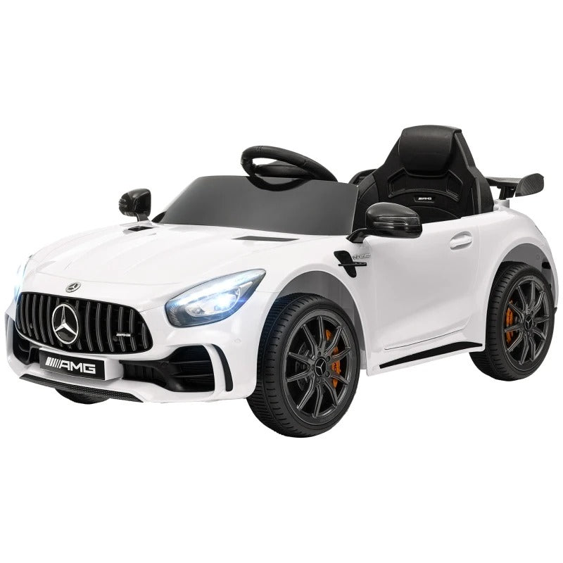 Детски електрически автомобил Mercedes AMG GTR бял