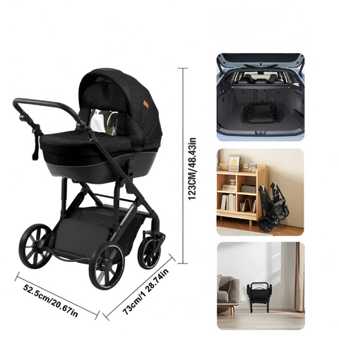 Бебешка Количка 3в1 PREMIUM LUXE