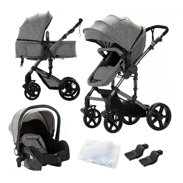 Baby-Stroller-3-in-1-Grey