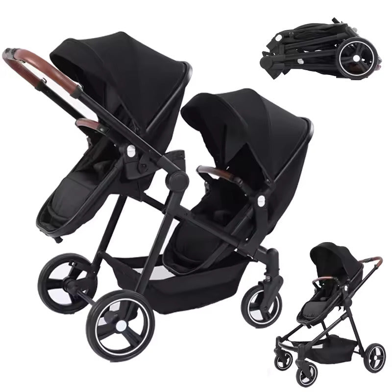 Premium TwinRide S-600 – Бебешка количка за близнаци 2 в 1